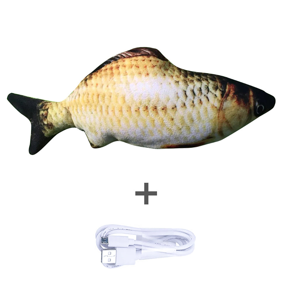 Electronic Pet Cat Toy - Interactive Fish-Shaped USB Rechargeable Cat Toy