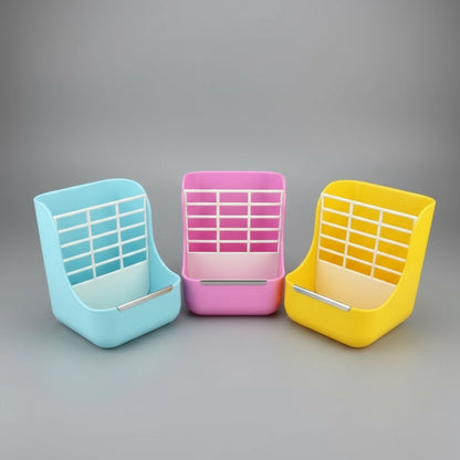 Rabbit Food Feeder Small Animal Supplies Rabbit Chinchillas Guinea Pig 2 in 1 Feeding Bowls Double Use for Grass and Food