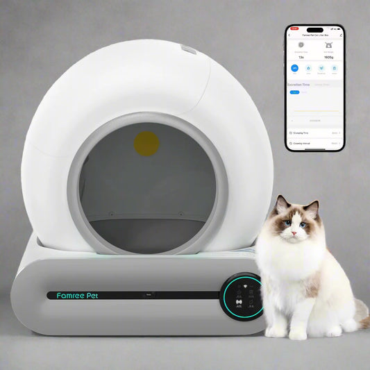 Smart Self-Cleaning Cat Litter Box Automatic Cat Litter Cleaning Robot with 65L+9L Large Capacity APP Control for Multiple Cats