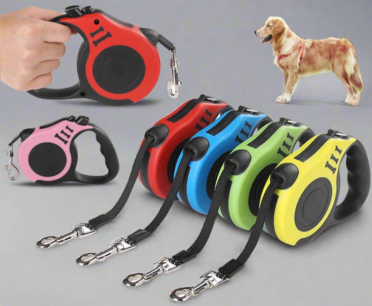 16.5FT Automatic Retractable Dog Leash Pet Collar Automatic Walking Lead Free US