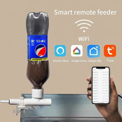 Fish Tank Feeder Mobile Phone Remote Control Intelligent Timing Feeder Ornamental Fish Turtle Food Aquarium Automatic Feeder