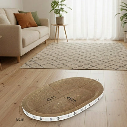 Corrugated Cat Scratcher Cat Scrapers round Oval Grinding Claw Toys for Cats Wear-Resistant Cat Bed Nest Cat Accessories