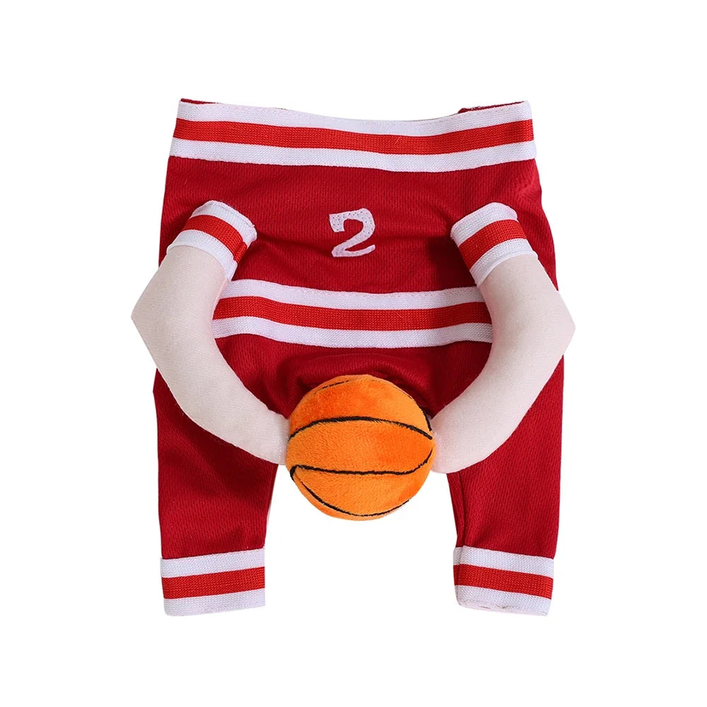 Pet Basketball Player Costume for Dogs & Cats Cute Kitten Sport Clothes with 3D Ball Breathable Adjustable Halloween Cat Outfits