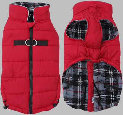 Dog Winter Warm Coat Dog Winter Jacket Windproof Snowproof,Pet Outdoor Jacket Dog Jacket for Small Medium Large Dogs-Red-Xxl