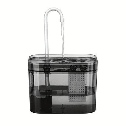 Cat Water Fountain with USB Auto Filter Recirculate Transparent Black Cat Drinker Ultra-Quiet Automatic Pet Drinking Dispenser