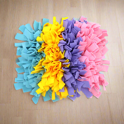 Furryforest Washable Snuffle Smelling Mats for Pet Dogs Anti-Slip Nose Training Blanket Sniffing Pads Dog Puzzle Toys