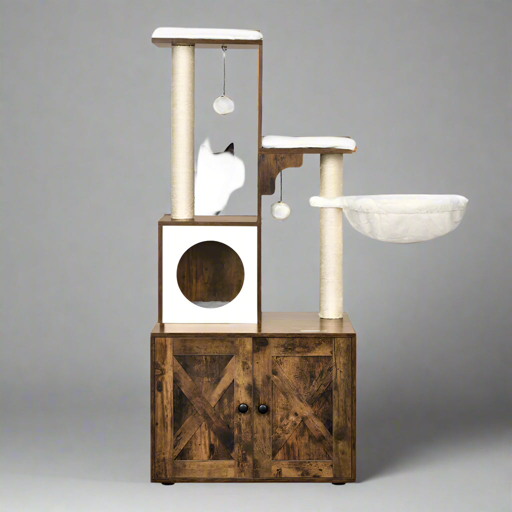 53" Kimmel Cat Tree with Litter Box Enclosure
