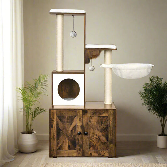53" Kimmel Cat Tree with Litter Box Enclosure