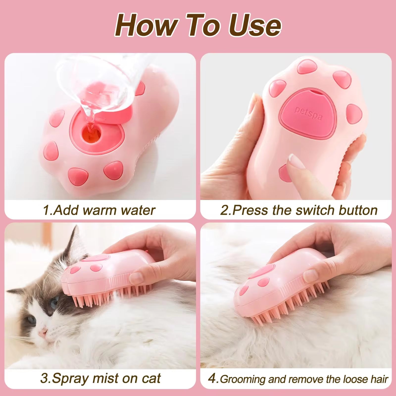 Rechargeable Steam Brush 