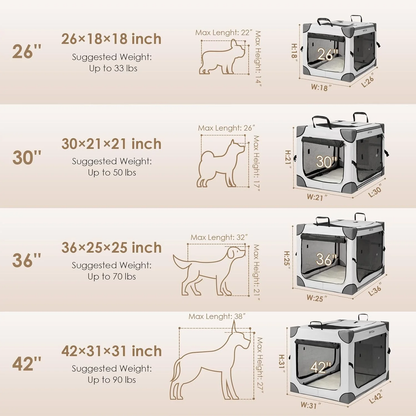 Collapsible Dog Crate 36”