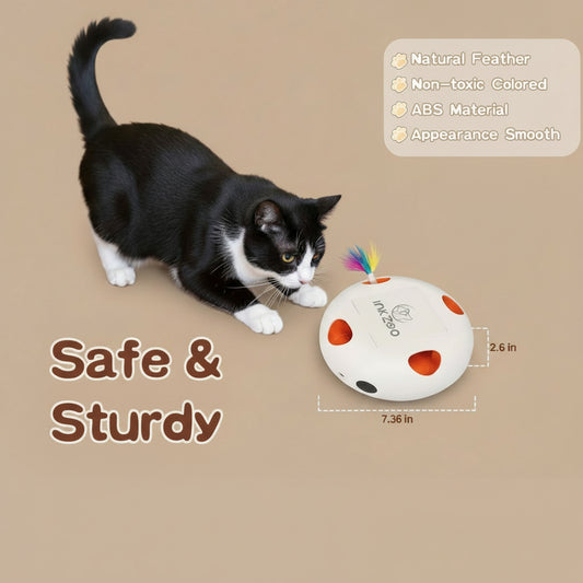 INKZOO Cat Toys, Interactive Cat Toys for Indoor Cats, Smart Interactive Kitten Toy, Automatic 7 Holes Mice Whack-A-Mole