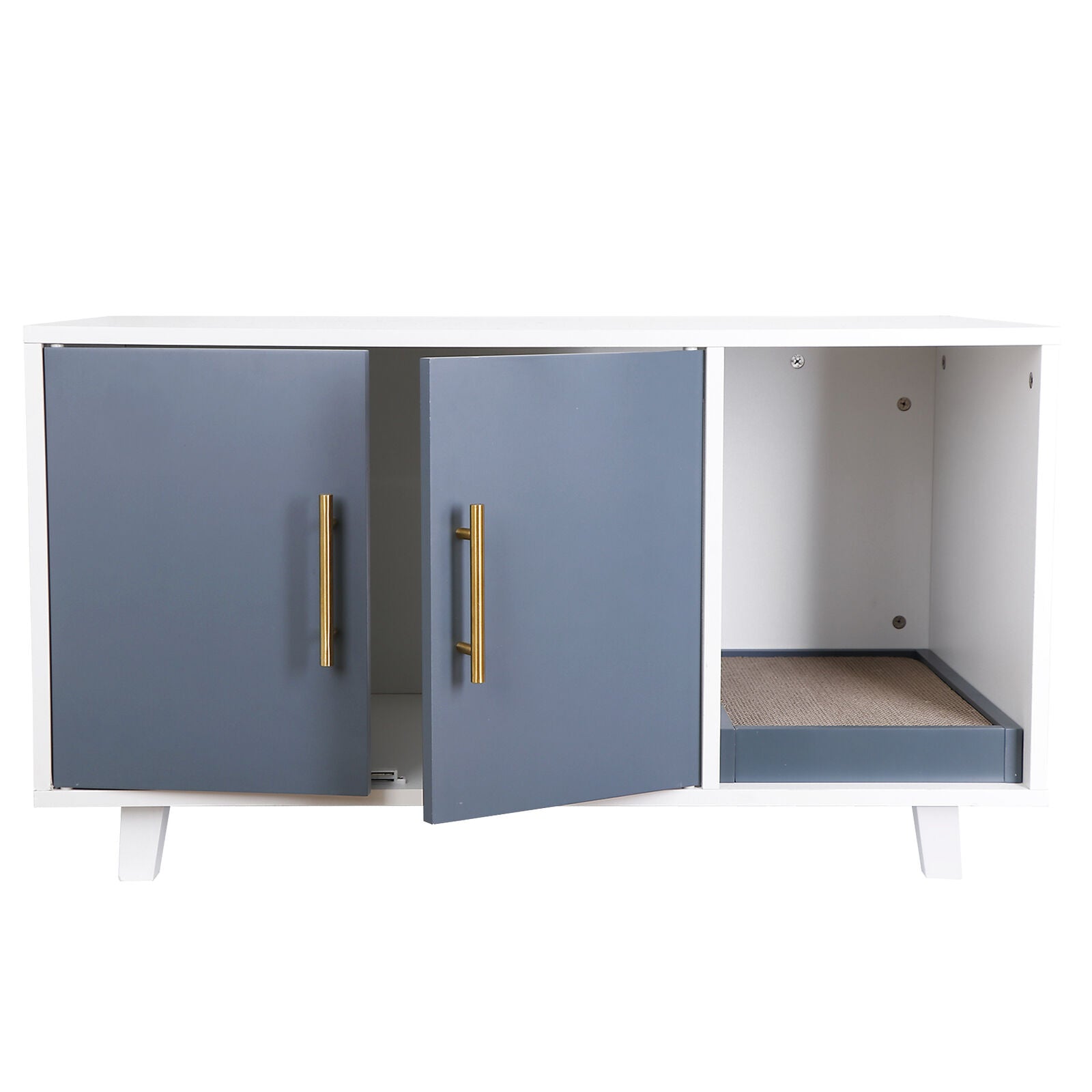 Modern Wood Pet Crate Cat Washroom Hidden Litter Box Enclosure Furniture House