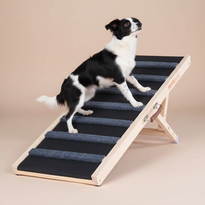 Adjustable Solid Wood Folding Pet Ramp (39", 41", & 47" Models)