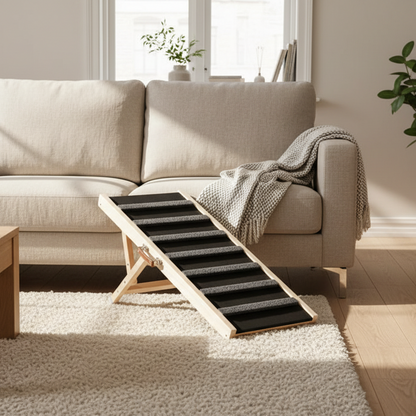 Adjustable Solid Wood Folding Pet Ramp (39", 41", & 47" Models)