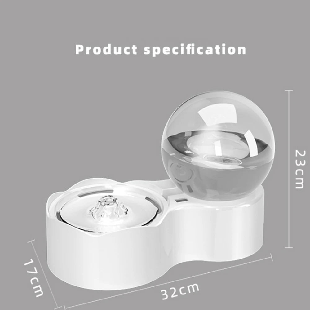 2.3L Automatic Cat Water Fountain with Faucet Dog Water Dispenser Transparent Filter Drinker Pet Sensor Auto Drinking Feeder