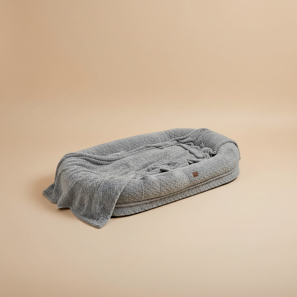 Large Bolster Bed with Blanket