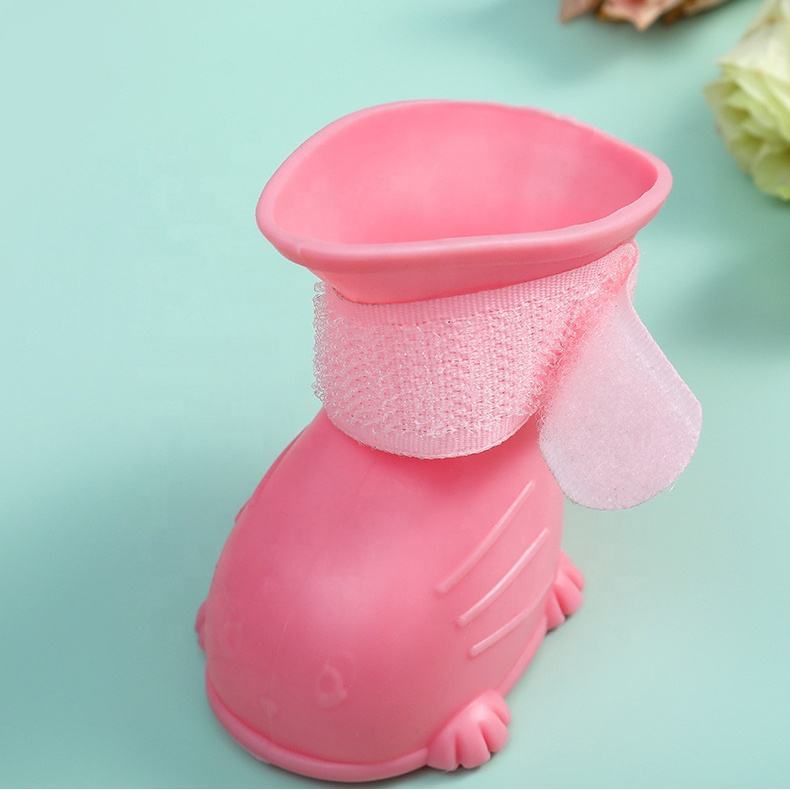 Dog Rain Boots 4Pcs Pet Dog Puppy Warm Waterproof Silicone Non-Slip Rain Boots Footwear Shoes Dog Cat Pet Toy Dog Rain Boots - Dog Rain Shoes, Cat Rain Boots, Waterproof Foot Cover, Soft Bottom Shoes