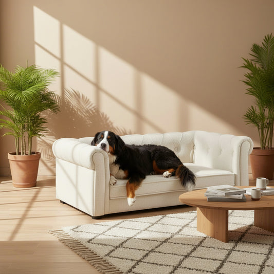 Elegant Rectangular Pet Bed for Medium and Large Dogs
