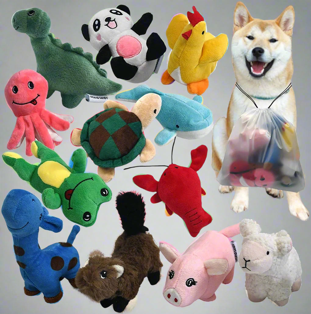 " Squeaky Plush Dog Toy Pack for Puppy, Small Stuffed Puppy Chew Toys 12 Dog Toys Bulk with Squeakers, Cute Soft Pet Toy for Small Medium Size Dogs"