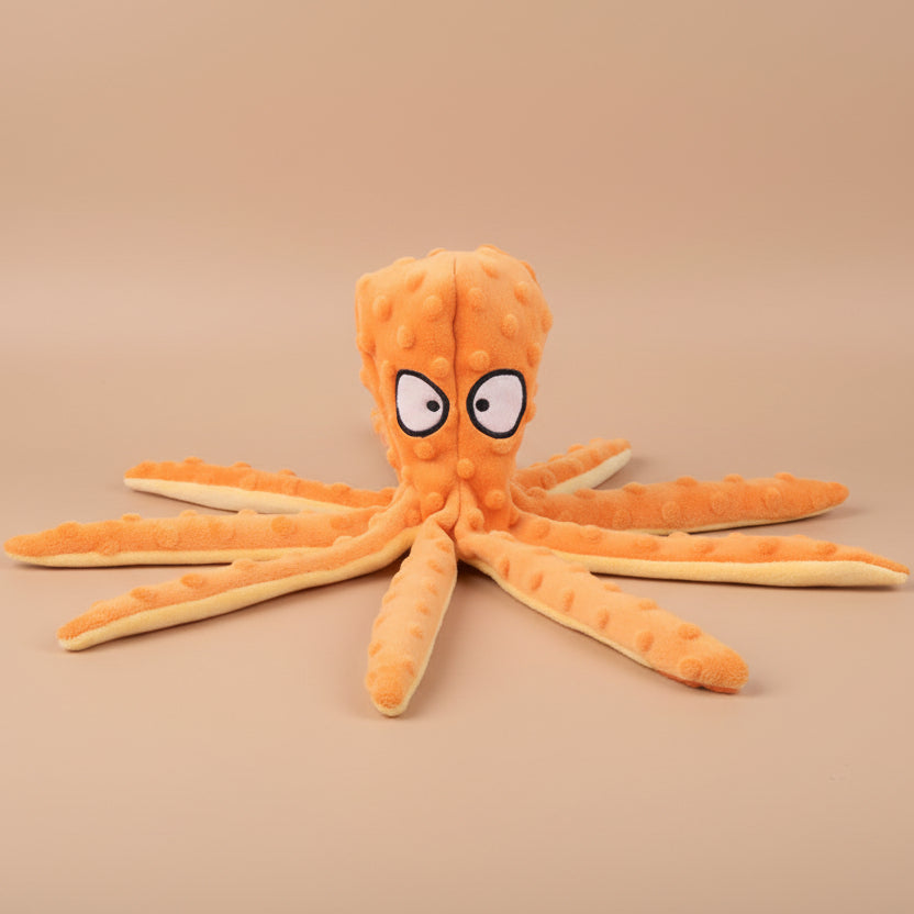 Pet Plush Toy Cat Dog Voice Octopus Shell Puzzle Toy Bite Resistant Interactive Pet Dog Teeth Cleaning Chew Toy Pet Supplies