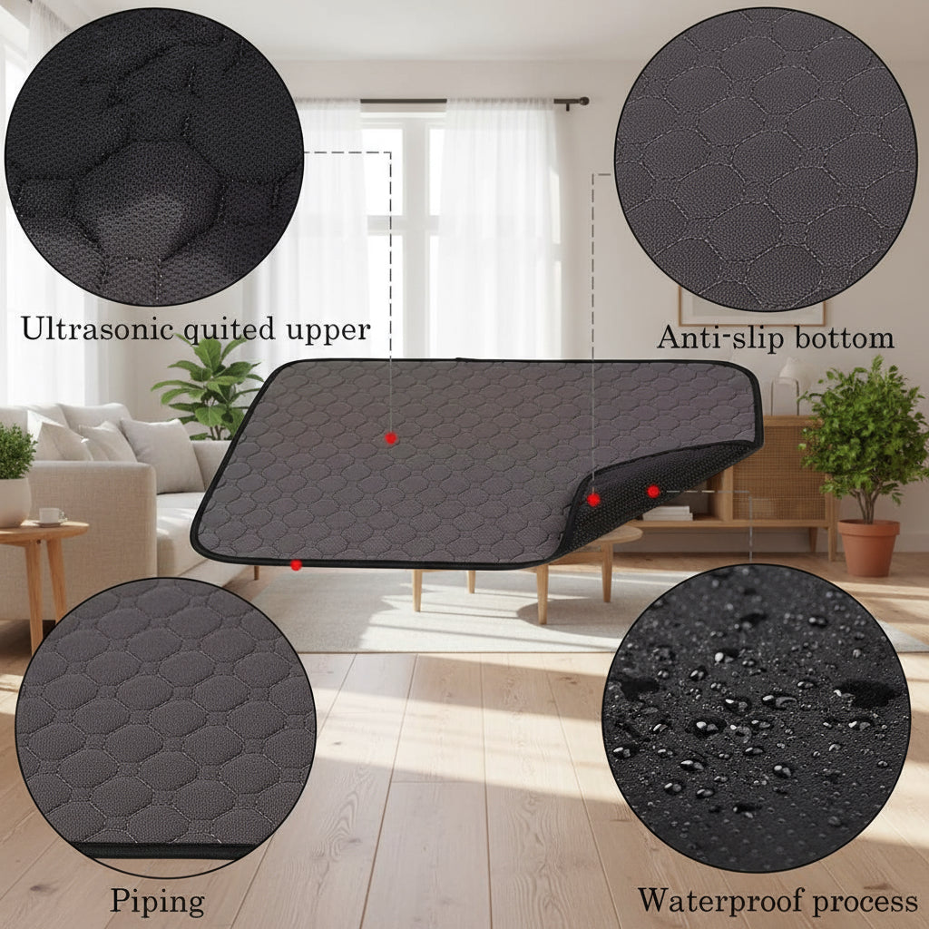 Guinea Pig Cage Lining Washable Guinea Pig Skin Pad Reusable and Non Slip Urinary Pad for Guinea Pig Cat Dog Bed Small Animal