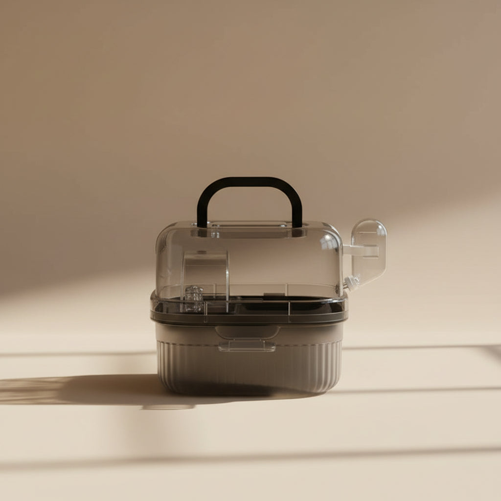 Hamster Outdoor Carrier Cage Portable Hamster Cage with Clear Large Flip Cover for Hamster Bird Carrying Pet Supplies