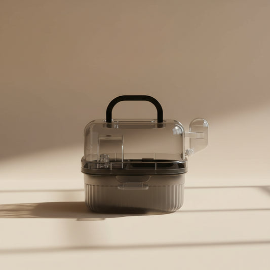 Hamster Outdoor Carrier Cage Portable Hamster Cage with Clear Large Flip Cover for Hamster Bird Carrying Pet Supplies