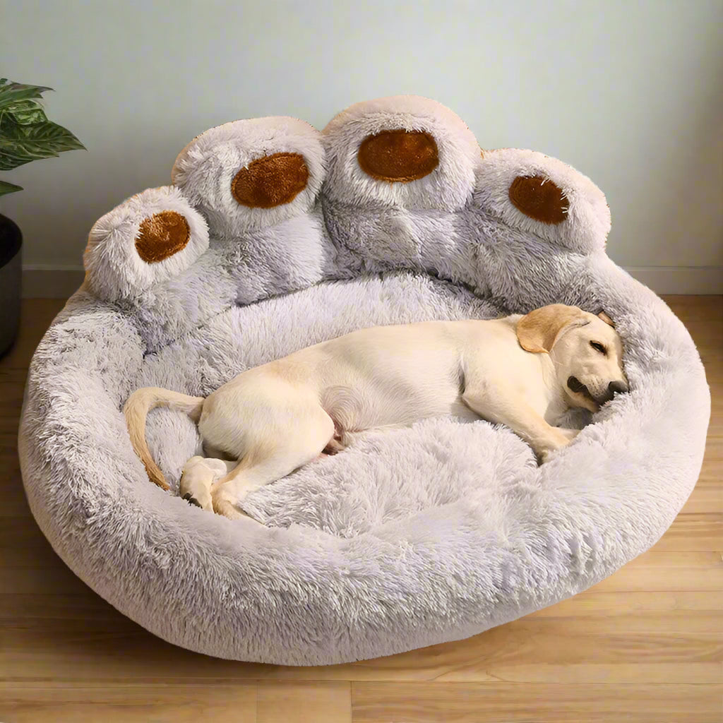 Cute Bear Paw Dog Bed Plush Winter Warm Mat Pets Kennel Large Dog Sleeping Bed Puppy Cat Sofa Blanket Cushion Pets Accessories