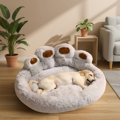 Cute Bear Paw Dog Bed Plush Winter Warm Mat Pets Kennel Large Dog Sleeping Bed Puppy Cat Sofa Blanket Cushion Pets Accessories