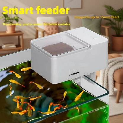 Automatic Fish Feeder/Intelligent Feeder, 4-Speed Timer, Maximum Support for 12MM Fish Food, Suitable for Turtles and Fish
