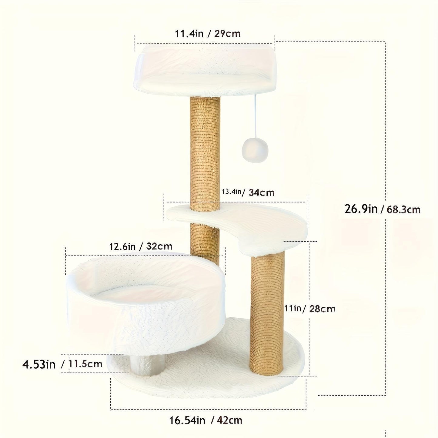 Multi-layer Cat Tree Indoor Cat Furniture | Scratching Post And Interactive Ball Toy Great Value Pet Consumption Tree