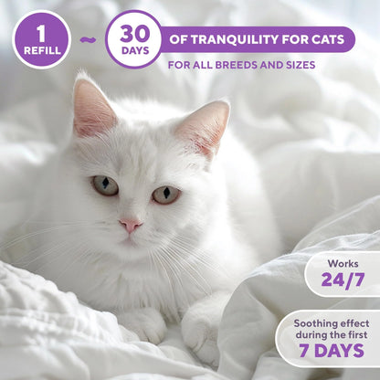 Relaxiv Natural Cat Calming Pheromone Diffuser Improved No Stress Formula anti Anxiety Treatment #1 for Cats and Dogs with a Long Lasting Calming Effect