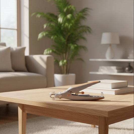 Gray and orange tool on a white background