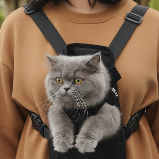 Adjustable Cat Carrier Bag Pet Double Shoulder Backpack Portable Bag Outdoor Travel Camping Hiking Cat Bag Dog Bag