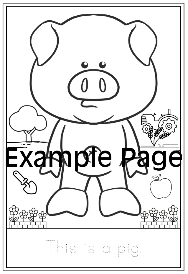 Animal Learning Coloring Book - 40 Pages Trace & Color Educational Activity Book for Kids Ages 3-7: Learn to Read and Write with Wildlife & Pets