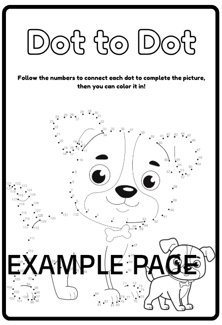 Dot-To-Dot Coloring Book: Educational Activity Book with 180+ Pages of Animals, Pets, Dinosaurs, and Fun Designs - Numbers Learning for Kids