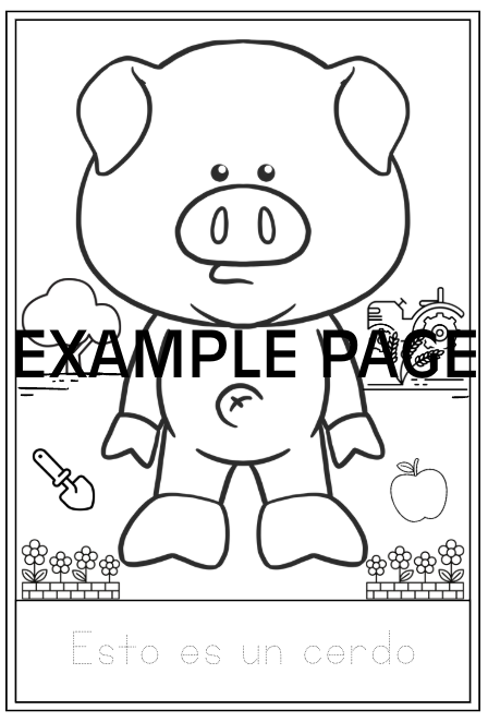 Animal Learning Coloring Book - 40 Pages Trace & Color Educational Activity Book for Kids Ages 3-7: Learn to Read and Write with Wildlife & Pets