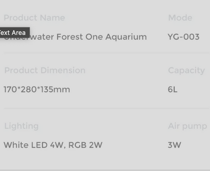 Desktop Smart Betta Fish Tank - Mini Acrylic Ecological Goldfish Tank with W+RGB Lighting & Pneumatic Filter