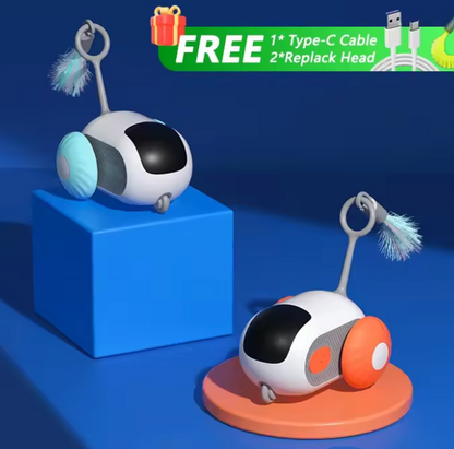 Smart Cat Toy Car with Remote Control & Obstacle Avoidance with Interactive Automatic Rolling Ball (2 Colors)
