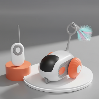 Smart Cat Toy Car with Remote Control & Obstacle Avoidance with Interactive Automatic Rolling Ball (2 Colors)