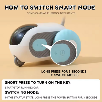 Smart Cat Toy Car with Remote Control & Obstacle Avoidance with Interactive Automatic Rolling Ball (2 Colors)