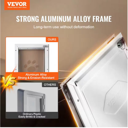 Flap Pet Door - Premium Aluminum Frame with Magnetic Seal & Weather Protection