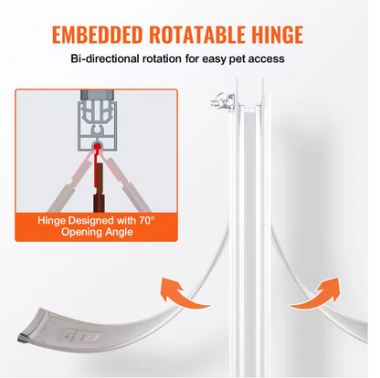 Flap Pet Door - Premium Aluminum Frame with Magnetic Seal & Weather Protection