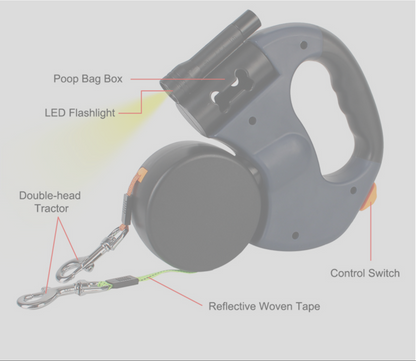 Dual Retractable Leash - 3M