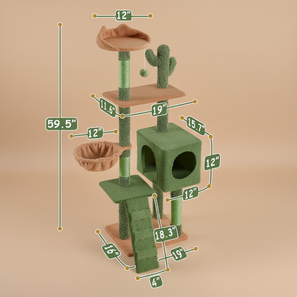 Cactus Cat Tree - 60"