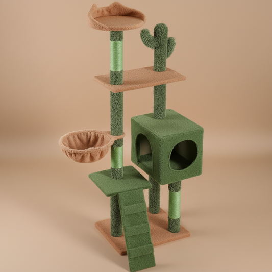 Cat tree with multiple levels.