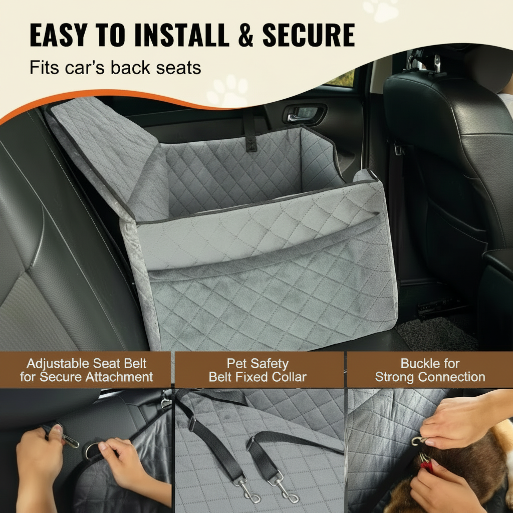 Pet Booster & Travel Car Bed  MustLovePets