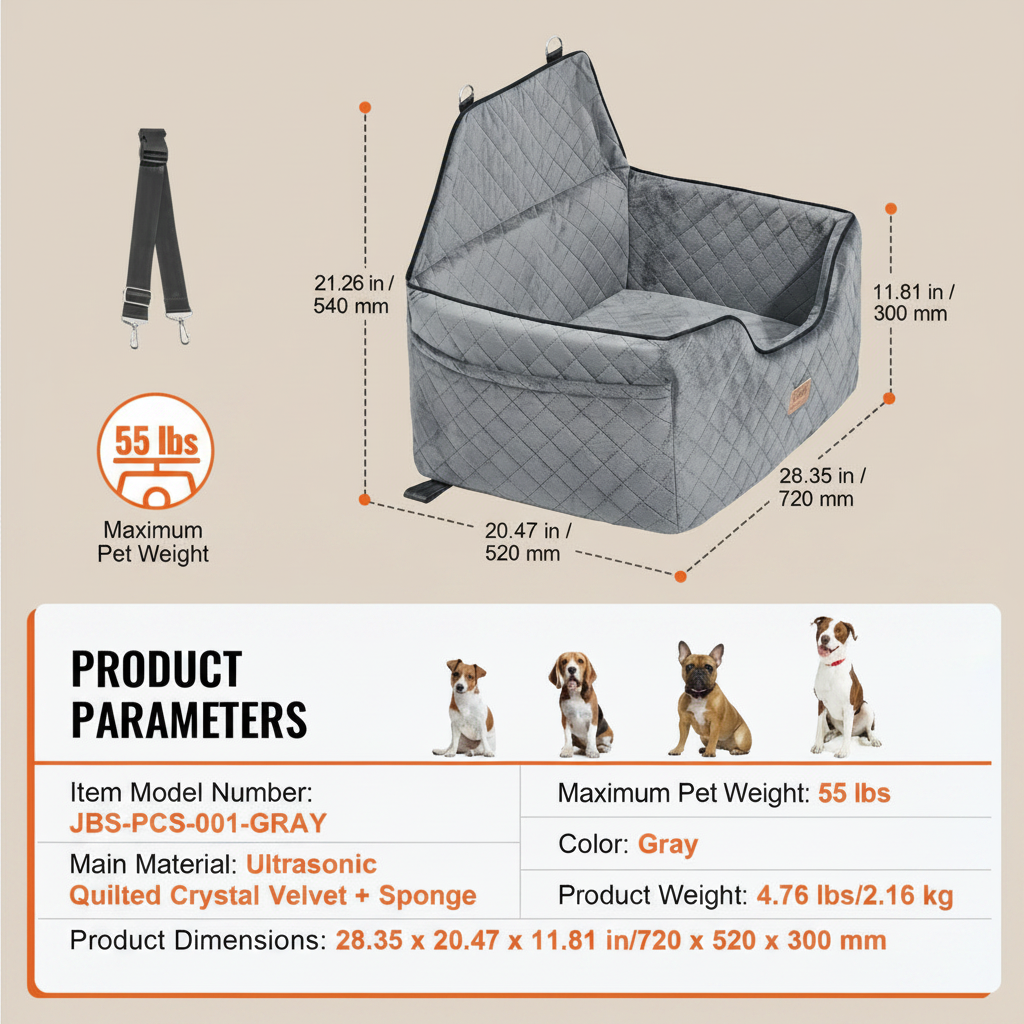 Pet Booster & Travel Car Bed  MustLovePets
