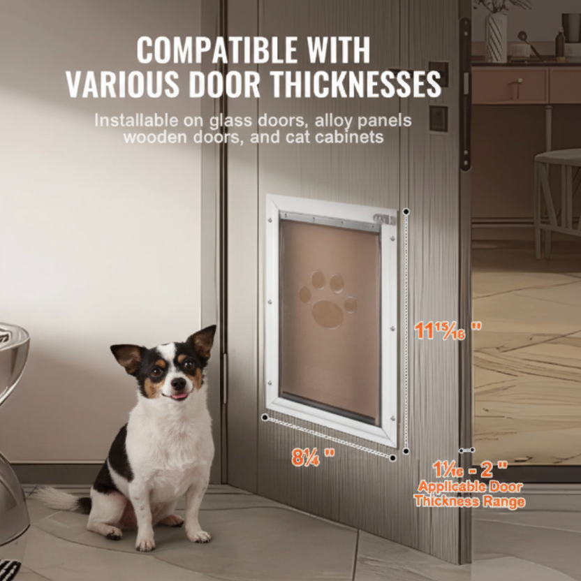 Weatherproof Aluminum Pet Door — XL  MustLovePets