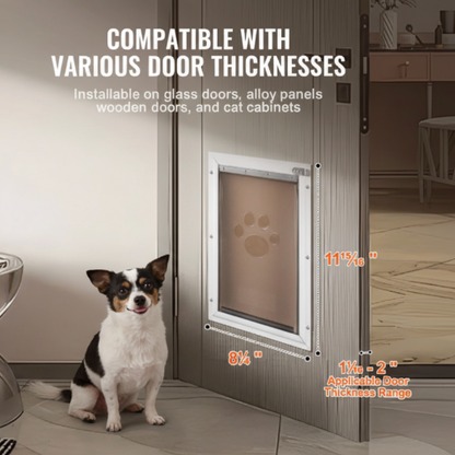 Weatherproof Aluminum Pet Door — XL  MustLovePets